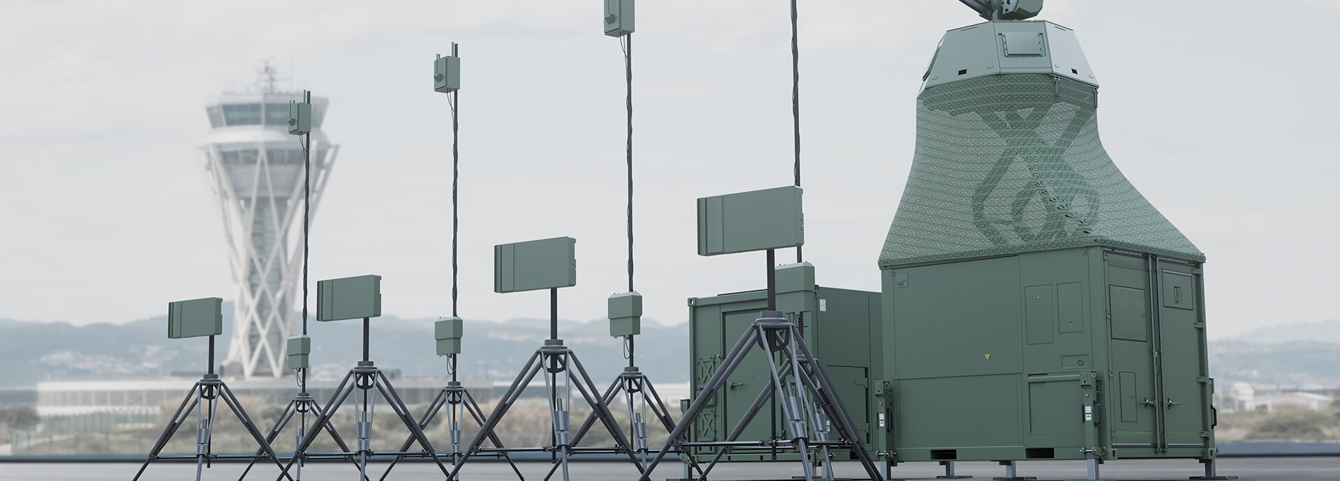Sicherheit im Luftraum: Wie Rheinmetall der hybriden Drohnenbedrohung begegnet – Skyspotter auf zivilem Flugfeld
