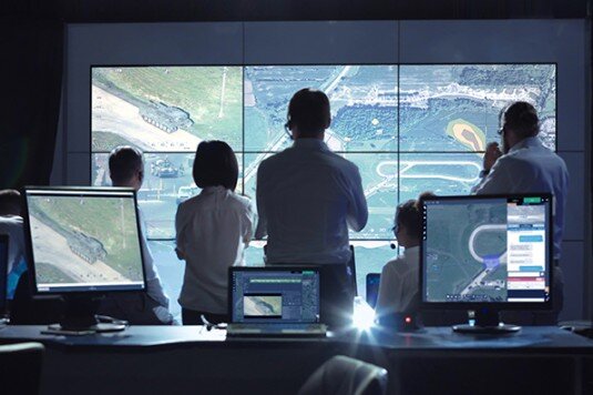 Control room - using the Rheinmetall Command and Control Software
