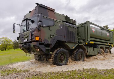 Rheinmetall's armoured cabin for logistic trucks