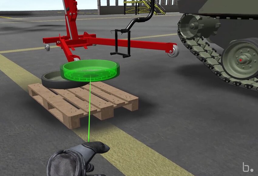 Actively changing the road wheel on the LYNX in virtual reality