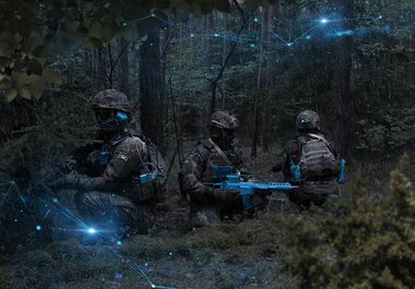 Soldier System GLADIUS 2.0 Flex in night-time operation Rheinmetall's soldier system GLADIUS 2.0 Flex in night-time operation