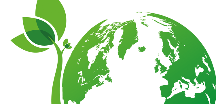 Social Responsibility: grüne Weltkugel mit grünem Baum und Blättern
