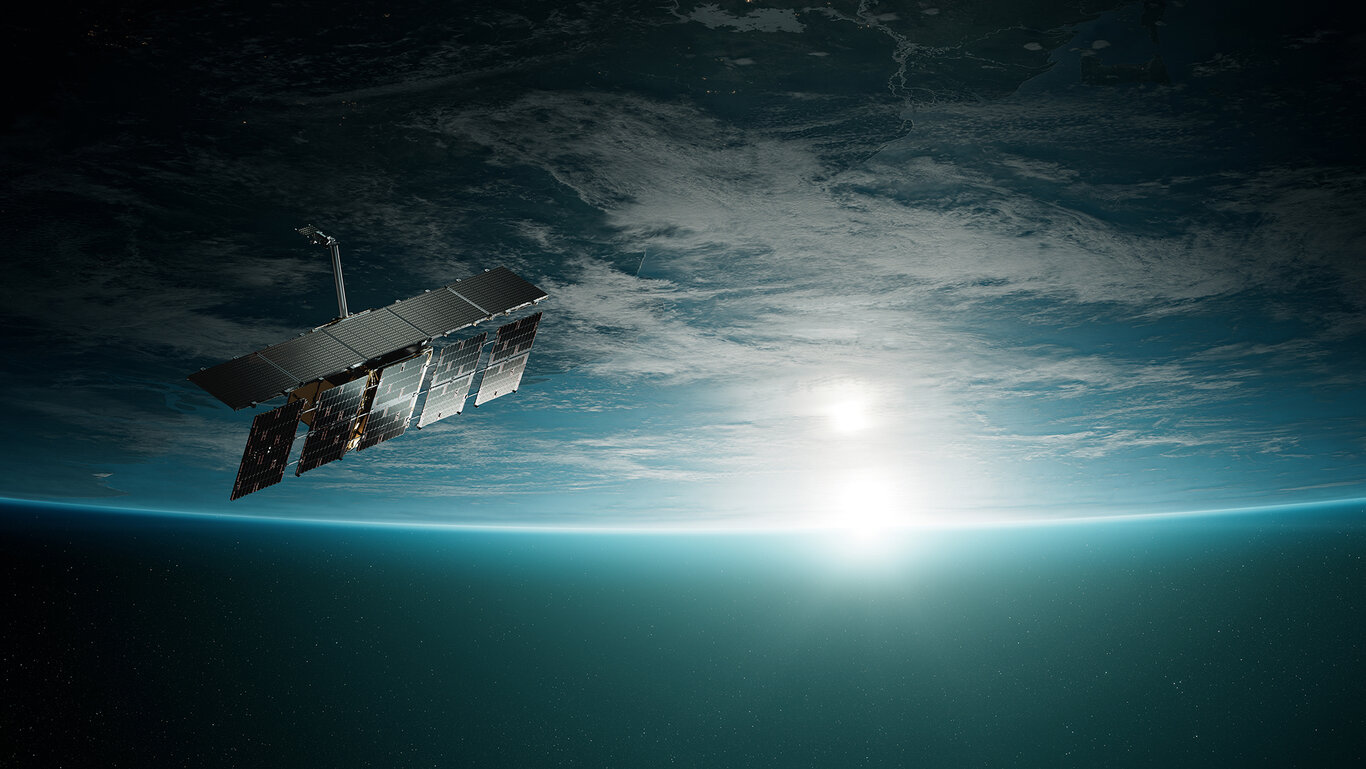 ICEYE satellite globe. (Image: ©ICEYE)
