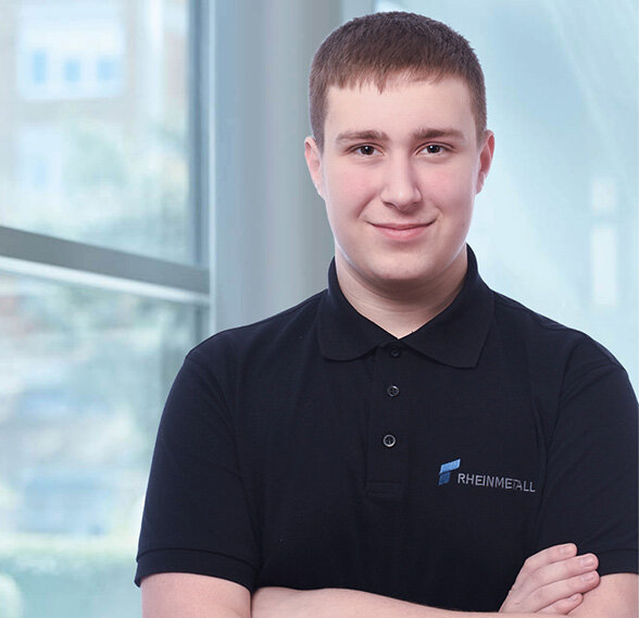 Georg, Auszubildender Industriemechaniker bei der Rheinmetall Landsysteme GmbH in Unterlüß
